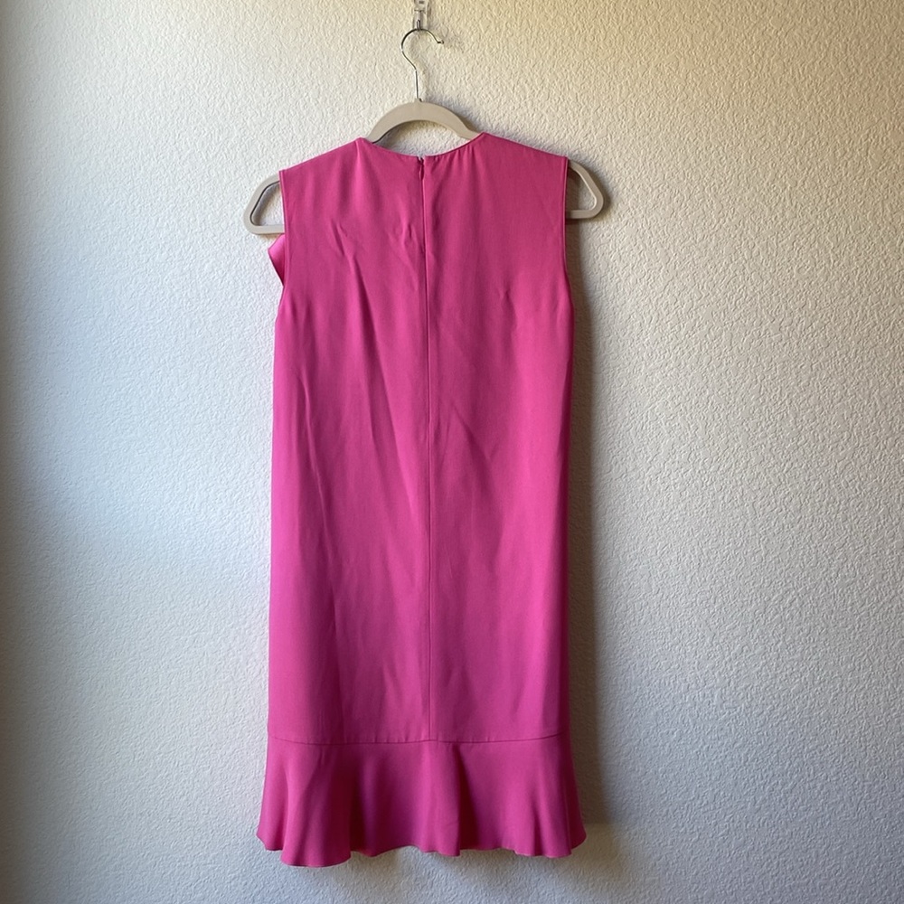 RED Valentino | Sleeveless mini crepe dress with satin ruffle - Picture 3 of 4